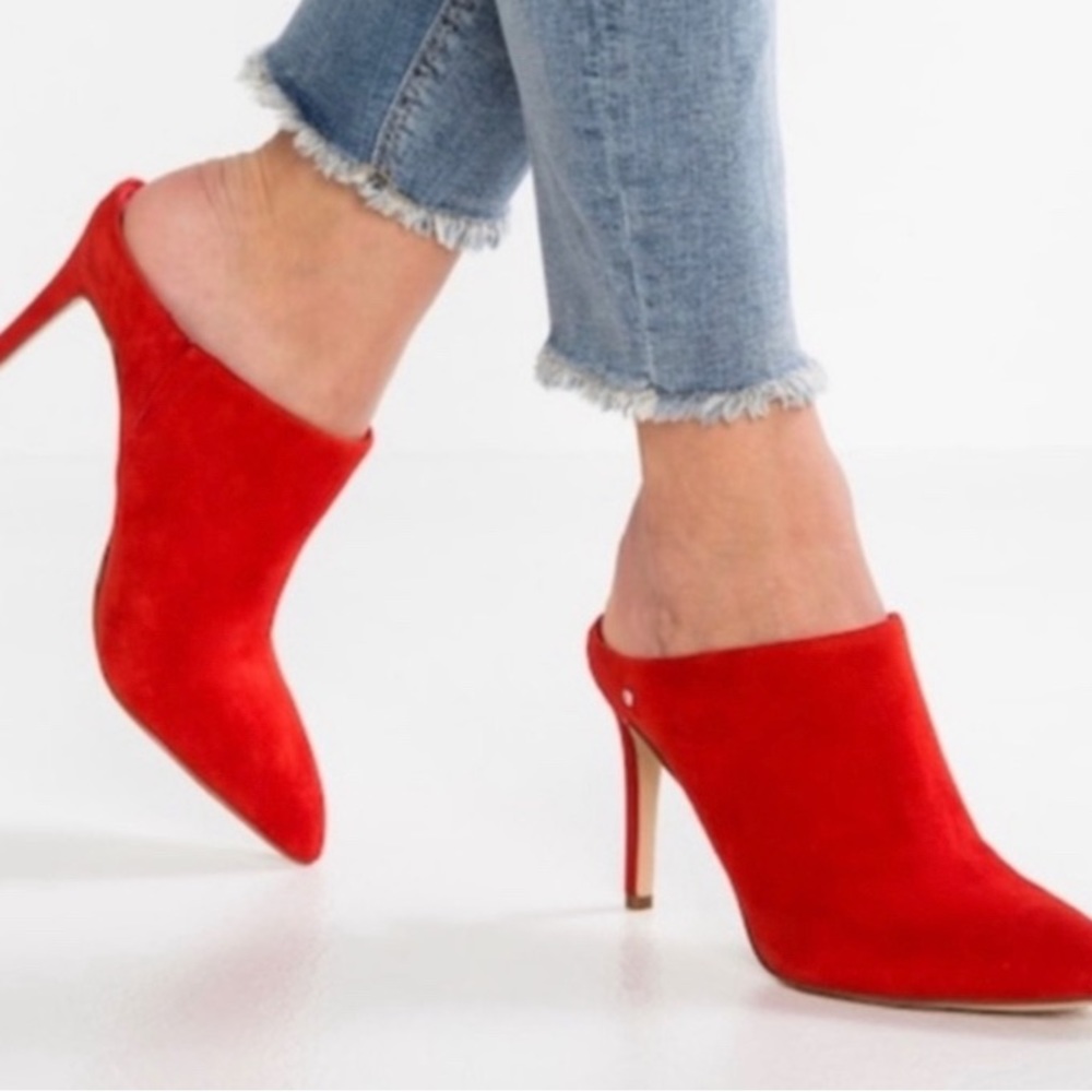 Sam Edelman Red Heeled Mules